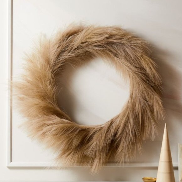 CB2 Boho Pampas Grass Wreath - Picture 1 of 4